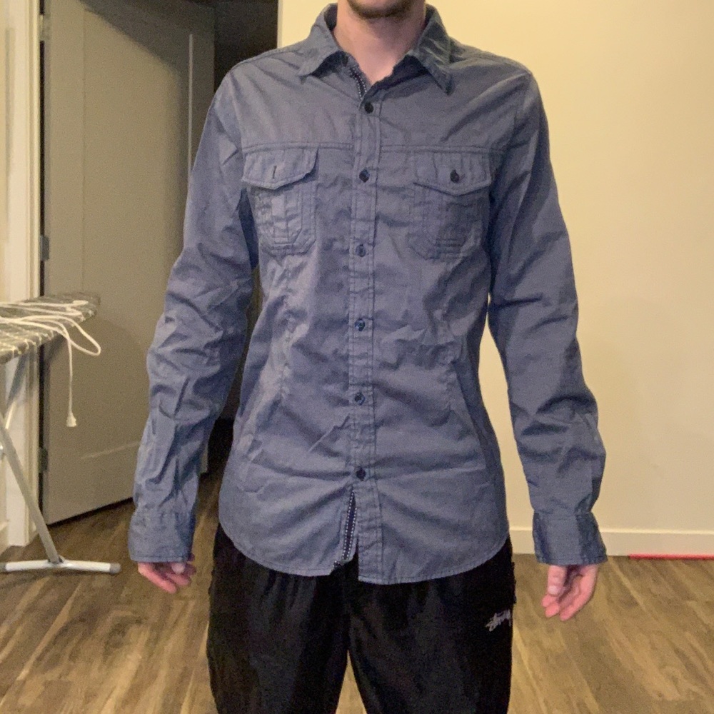 American Vintage Blue Button-Up Too